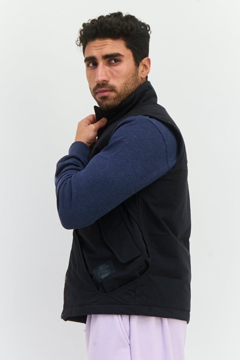 adidas Originals Men Sportswear Fit Sleeveless Outdoor Vest Jacket, Black - Image 2