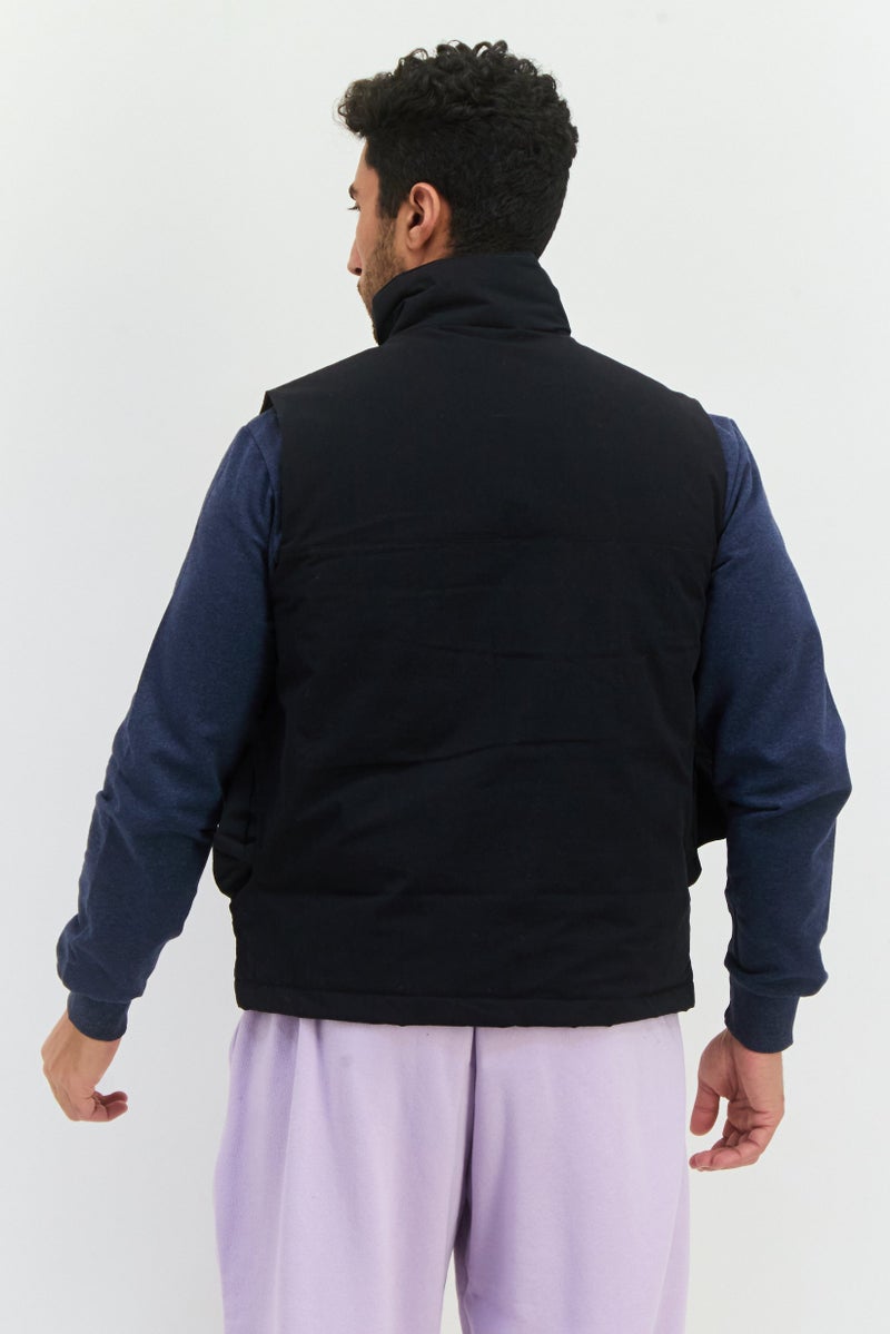 adidas Originals Men Sportswear Fit Sleeveless Outdoor Vest Jacket, Black - Image 3