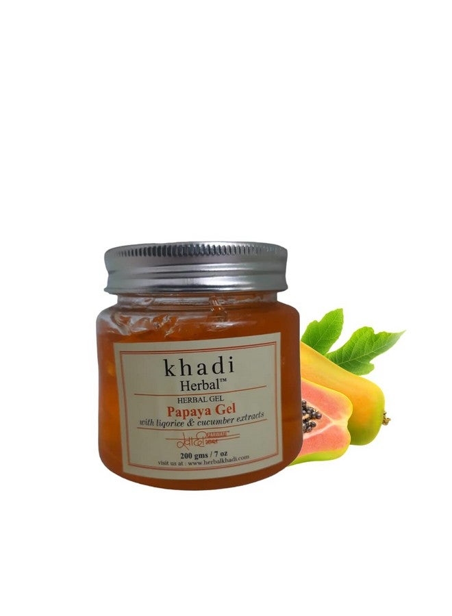 Khadi Herbal Papaya Gel For Face With Liquorice And Cucumber Extract For Skin Moisturising And Antipigmentation Suitable For All Skin Types Pack Of 2 (400G) - Image 4