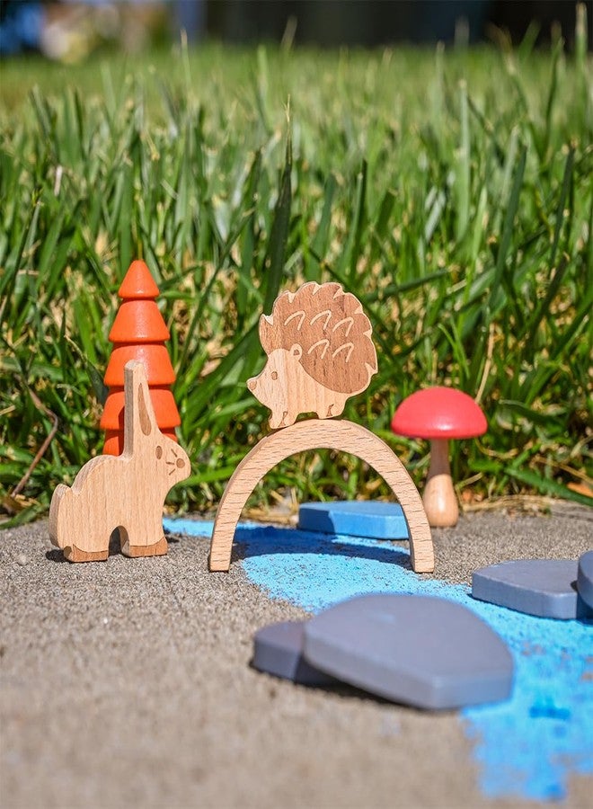 TickiT مجموعة تكت وودلاند تريل - مجموعة من 37 - غابة خشبية للأطفال - 37 شكل مختلف - ألعاب خشبية قطع منفصلة للأطفال الصغار - Image 2