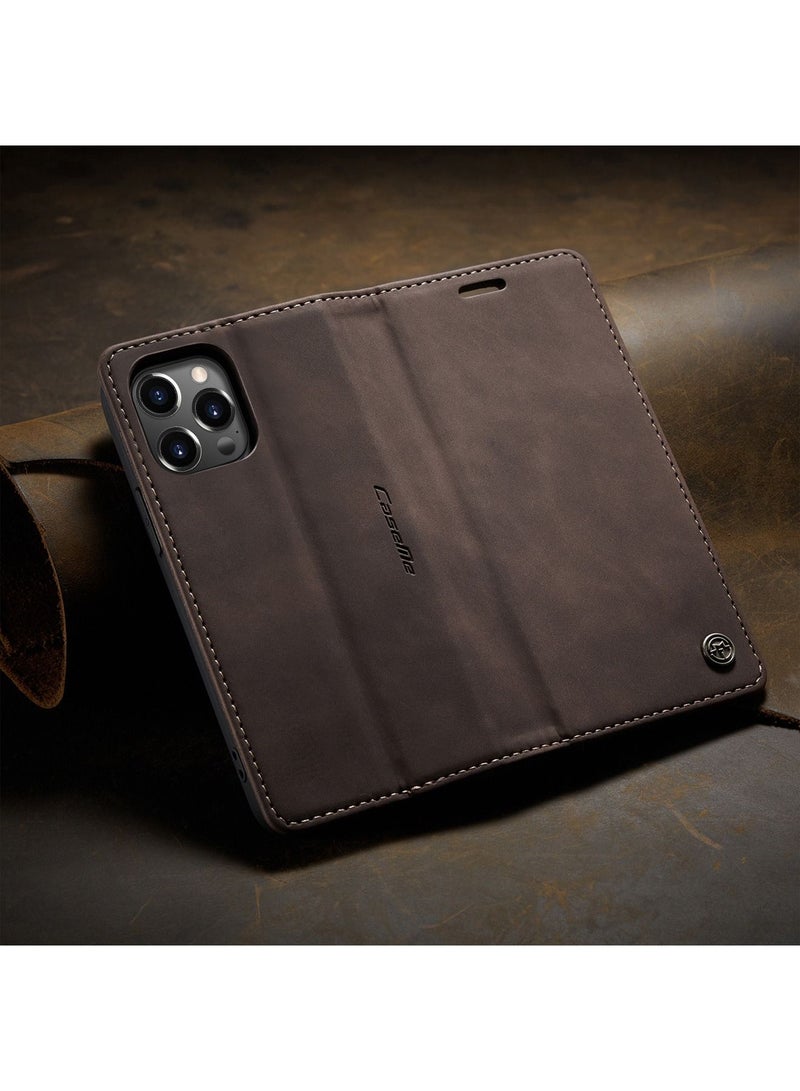 TEAM LUXURY iPhone 15 Pro Max/iPhone 15 Ultra Leather Case Wallet Flip Cover Card Slots Magnetic Closure Stand Phone Holder Function Fold Shockproof Protective Full Protection Anti-drop Anti-scratch Accessory - Image 5