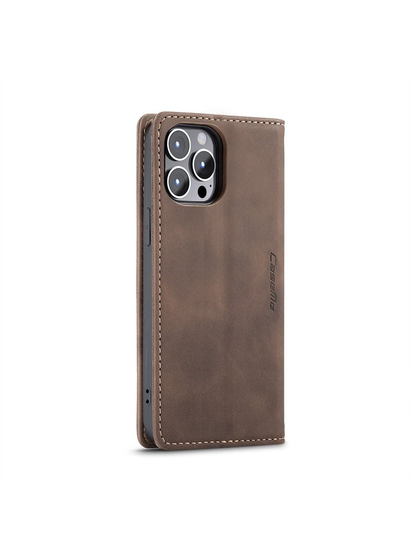 TEAM LUXURY iPhone 15 Pro Max/iPhone 15 Ultra Leather Case Wallet Flip Cover Card Slots Magnetic Closure Stand Phone Holder Function Fold Shockproof Protective Full Protection Anti-drop Anti-scratch Accessory - Image 4