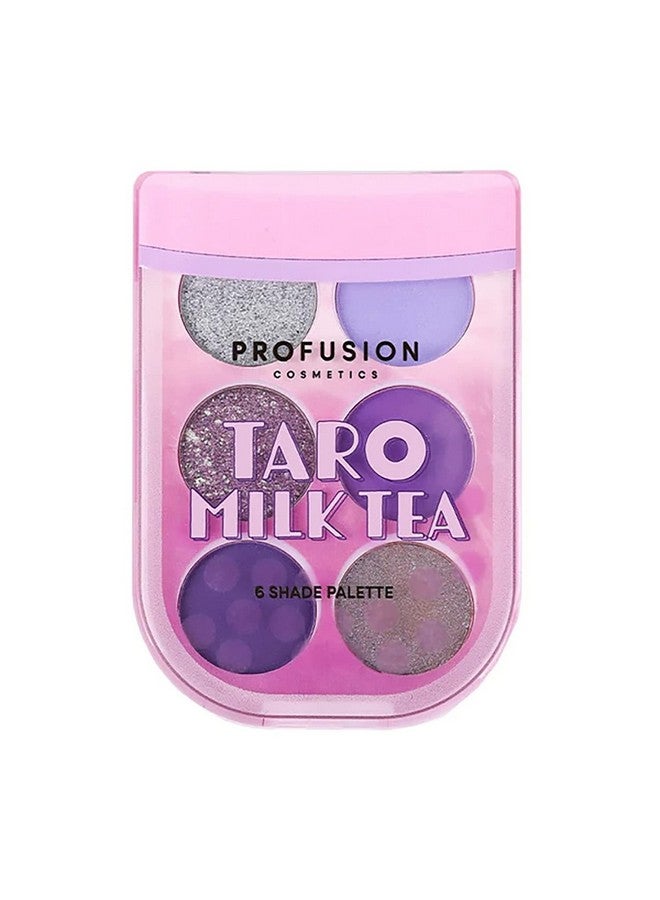 Profusion Cosmetics Milk Tea 6 Shade Palette Boba Tea Collection Features A Lineup Of Brewteaful Matte Shimmer And Metallic Shades (Taro) - Image 1