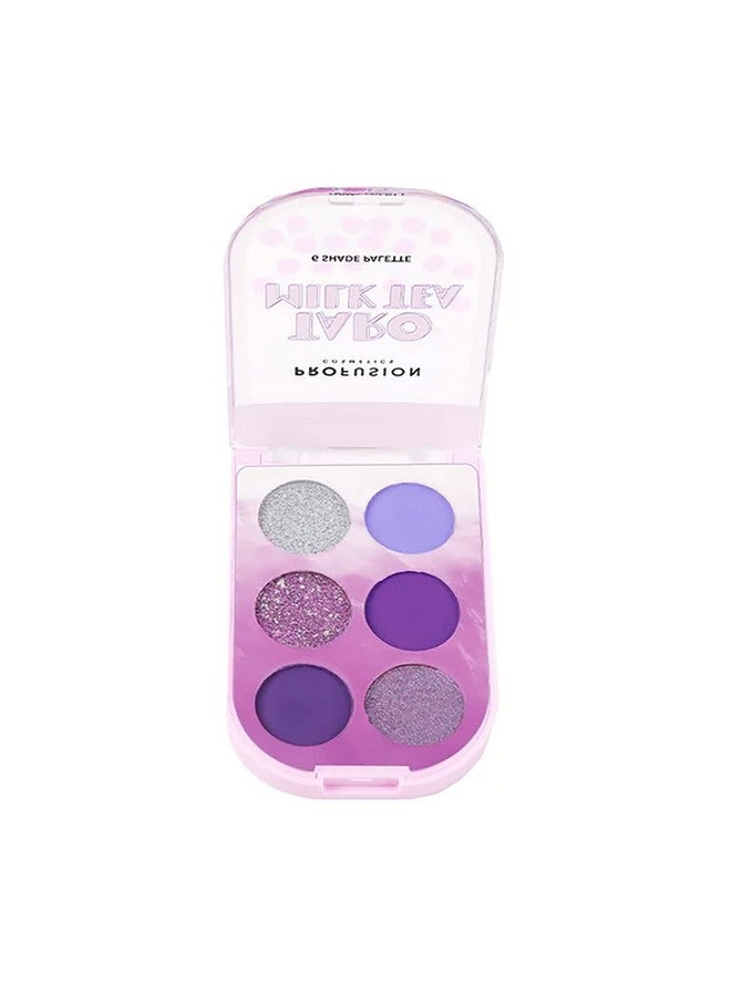 Profusion Cosmetics Milk Tea 6 Shade Palette Boba Tea Collection Features A Lineup Of Brewteaful Matte Shimmer And Metallic Shades (Taro) - Image 2
