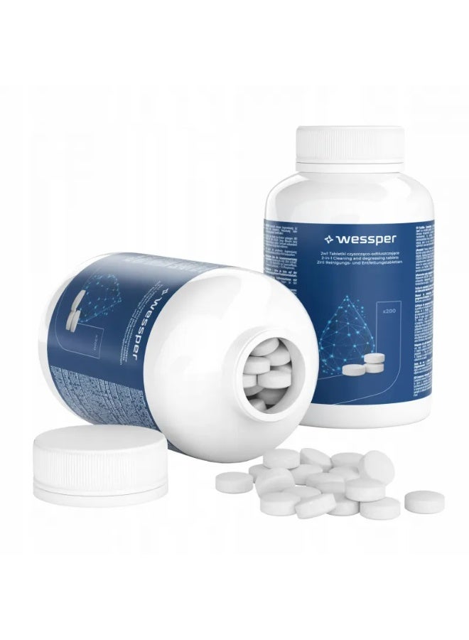 أقراص تنظيف وإزالة دهون من ويسبر (2-في-1) لصنْع القهوة – 200 قطعة - Image 2