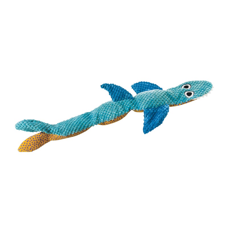 Petstages Stuffing-Free Floppy Shark Plush Dog Toy, Large - Image 1