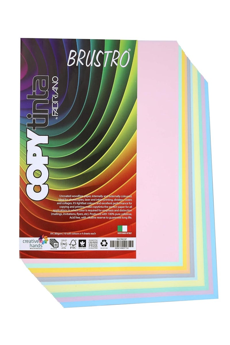FABRIANO Brustro Copy Tinta A4 Assorted Soft (Pack of 2) - Image 2