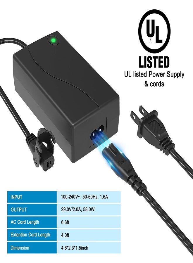 MineCtrl Recliner Power Supply, Model ZB-H290020-A Universal AC/DC Adapter, 29V 2A Transformer 2-pin Connector, Recliner Replacement Parts for Lazyboy Limoss Okin - Image 2