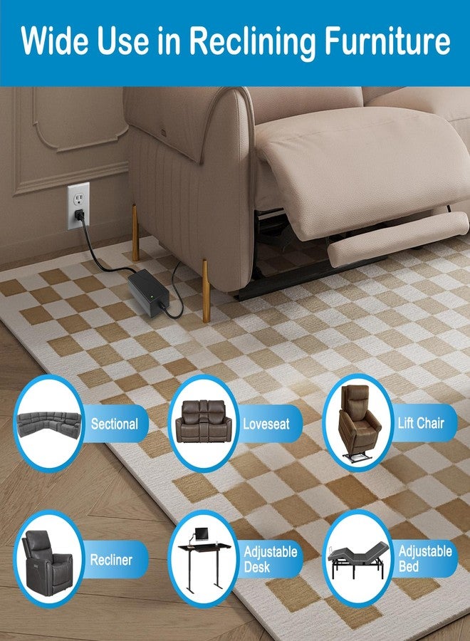 MineCtrl Recliner Power Supply, Model ZB-H290020-A Universal AC/DC Adapter, 29V 2A Transformer 2-pin Connector, Recliner Replacement Parts for Lazyboy Limoss Okin - Image 3