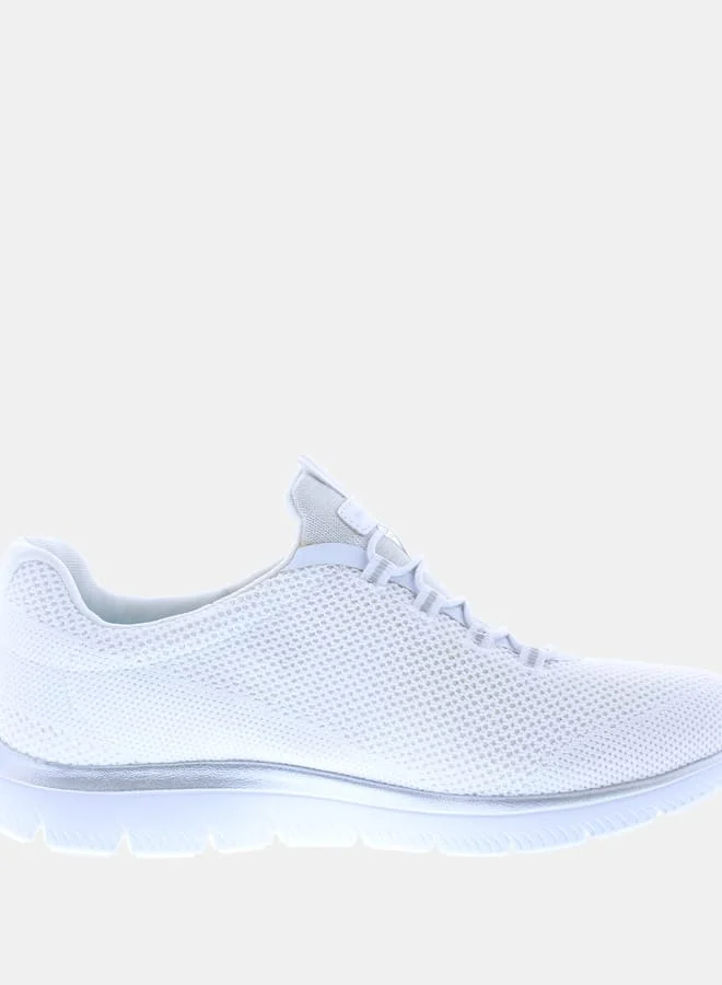 SKECHERS Womens Textured Walking Shoes with Elasticated Laces - SUMMITS