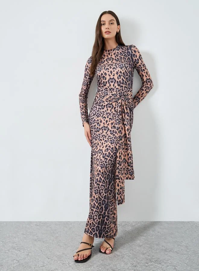 Take Two Leopard Print Bodycon Maxi Dress