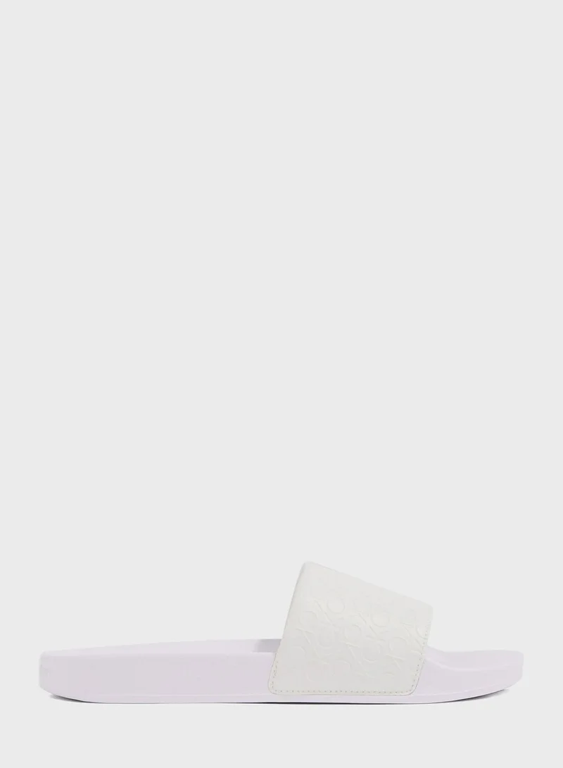 CALVIN KLEIN Monogram Pool Slides