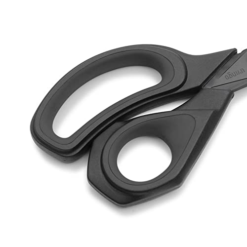 LIVINGO 2 Pack Sewing Fabric Scissors: Titanium Coated Forged Sharp Heavy Duty Shears All Purpose for Tailor Dressmaking Crafting Cutting Clothes Leather, 8.5" & 9.5", Black - Image 4