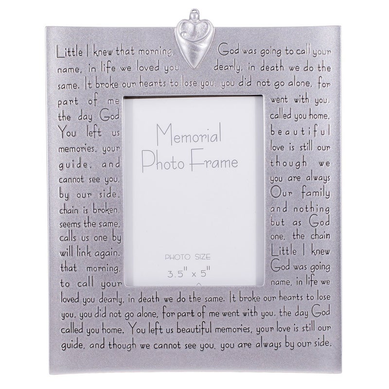 Roman Roman Giftware Inc.  Memorial Collection  9.25"" H Memorial Frame; 3.5X5 Religious  Inspirational  Durable (9x7x1) - Image 1
