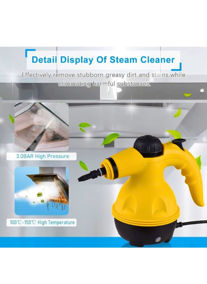 Chase Up Portable Handheld Steam Cleaner – 1050W High-Pressure Steam Cleaning Machine with 9 Accessories – Chemical-Free Heavy-Duty Cleaner for Kitchen, Sofa, Bathroom, Car, and Windows  - Image 2