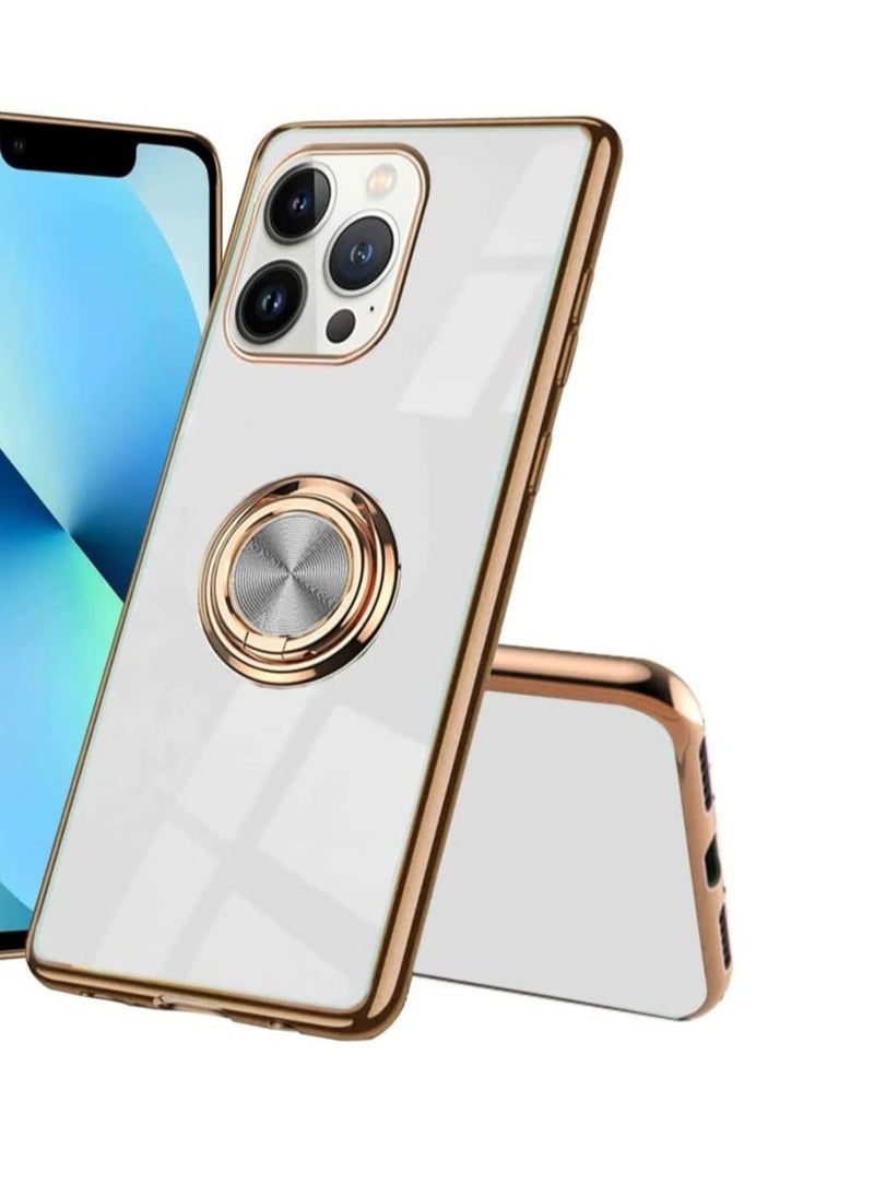 Raxoom Luxury Silicone TPU Shockproof Ring Holder Kickstand Slim Plated Phone Case Cover designed for iPhone 11 Pro Max - Image 1