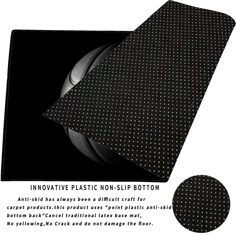 kxry 6 * 9 Feet Black Basketball Soft Area Rugs for Kids Girls Boys Basketball Sports Floor Carpet for Living Room Bedroom Dorms Nursery Rooms Home Decor Aesthetic - Image 5