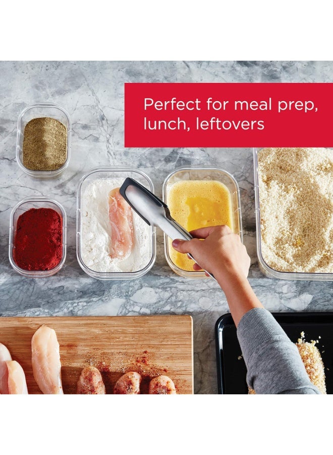 Rubbermaid Brilliance Food Storage Containers, 14 Piece Plastic Containers with Lids, BPA-Free, Leak Proof, Clear - Image 5