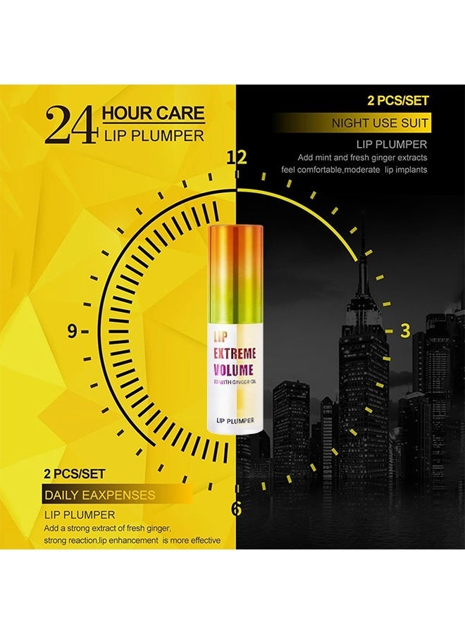 KOEC Lip Extreme Volume, Lip Plumper Set, Plumping Lip Gloss, Lip Moisturizer for Dry Lips, Lip Filler Plumper, Volumize Lips Instantly for Thicker & Fuller Lips, Mint and Ginger - Image 5