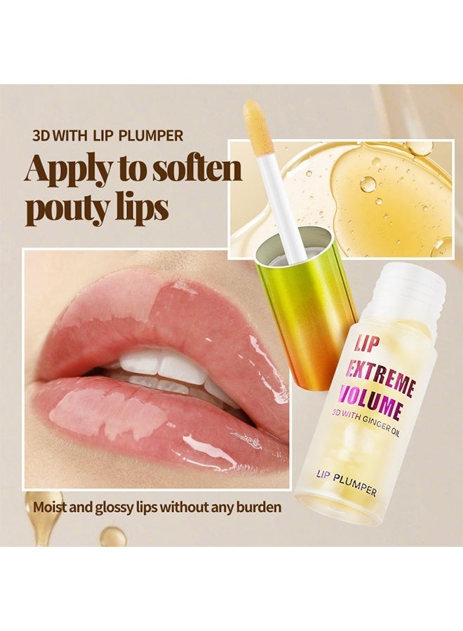 KOEC Lip Extreme Volume, Lip Plumper Set, Plumping Lip Gloss, Lip Moisturizer for Dry Lips, Lip Filler Plumper, Volumize Lips Instantly for Thicker & Fuller Lips, Mint and Ginger - Image 3