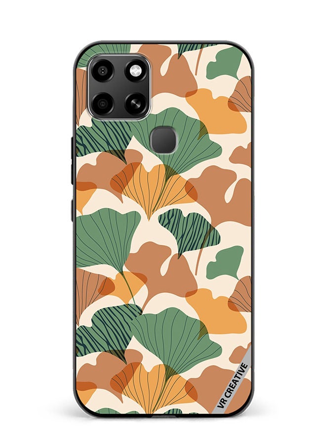 VR CREATIVE Protective Case Cover For Infinix Smart 6 Autumn Gingko Leaves Silhouettes Design Multicolour - Image 1
