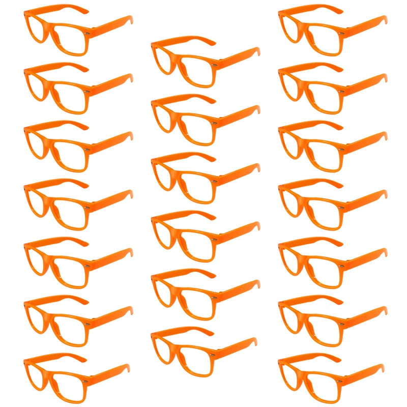 Pibupibu 820 Packs KidsAdult Frame Only No Lens OrangeMulticolor Glasses Party Favors Supplies Kids 20 PackOrange - Image 2