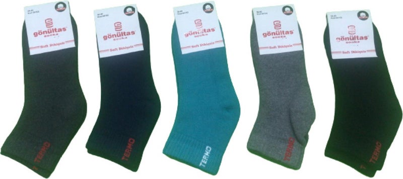 Gönültaş 12 Pairs of Seamless Terry Thermal Socks 