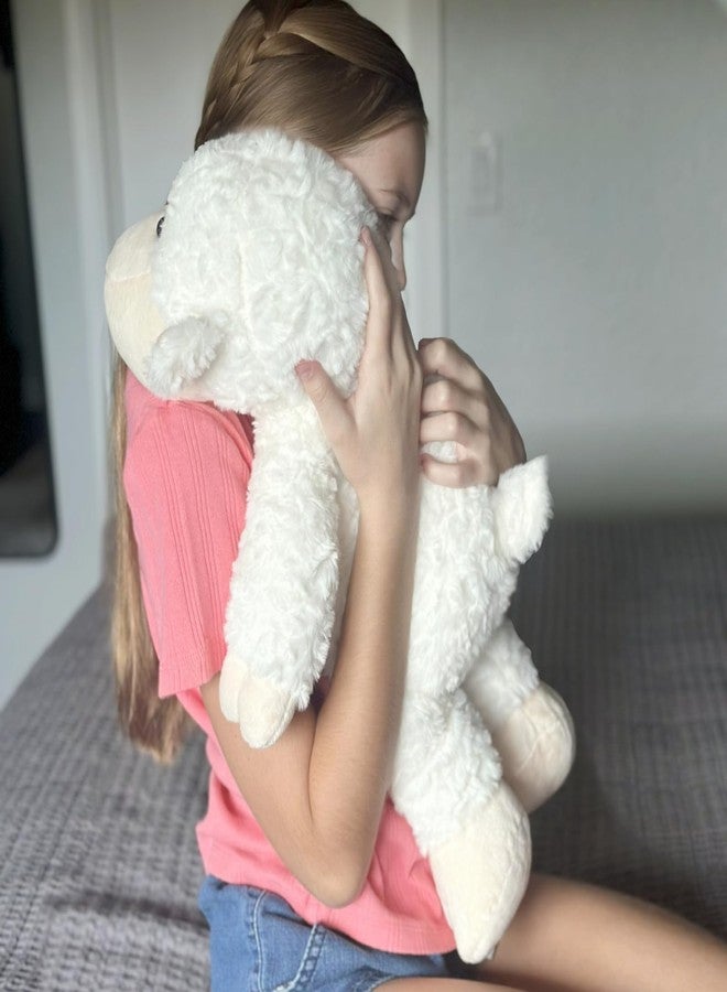 ماوجولان دمية ماوجولان المحشوة على شكل خروف 22 بوصة على شكل ماعز للبنات، لعبة خروف لطيفة محشوة، وسادة هدايا للأطفال في عيد الميلاد وعيد الحب وعيد الفصح والتخرج - Image 1