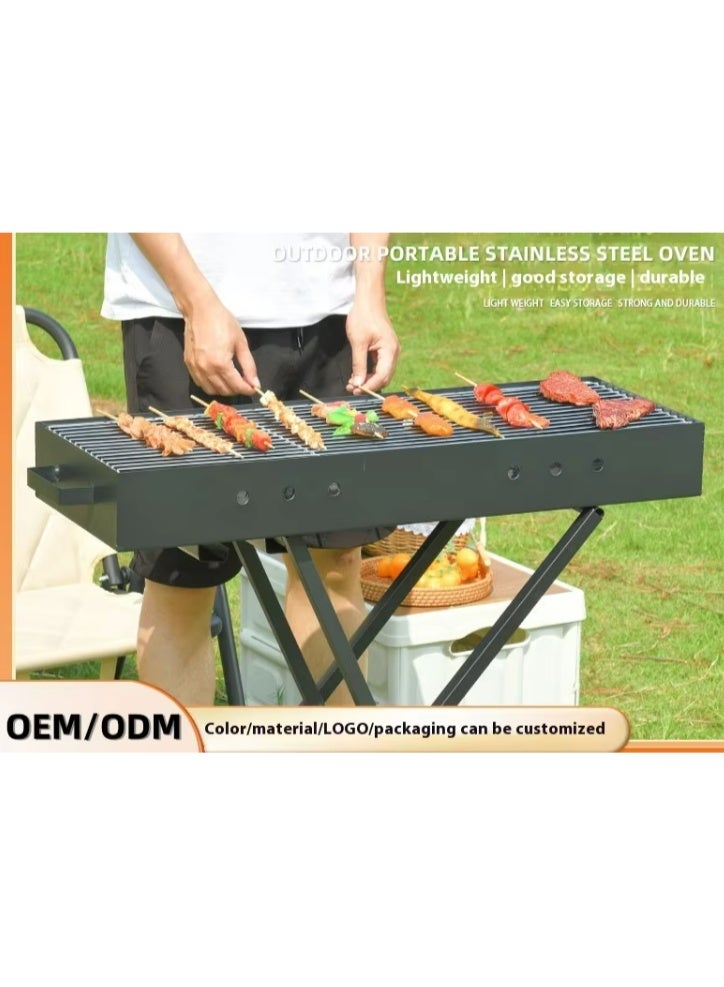 Raxoom Portable Foldable Charcoal BBQ Grill  Cooking Surface, Lightweight, Durable, and Easy-to-Clean for Outdoor Barbecues, Camping, and Picnics - Black  - Image 4