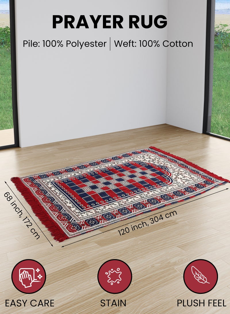 BSB Luxurious Elegant Comfort Supreme Prayer Mat for Serene Prayers Comfortable Worship Daily Devotion Spiritual Solace  68 x 120 cm - Image 4