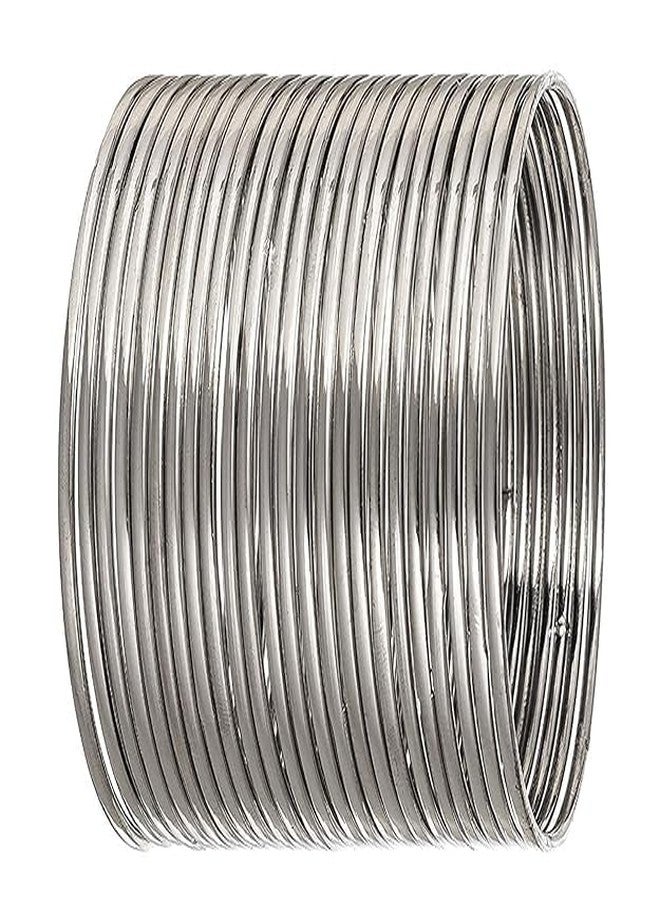 Honbon® Set of 36 Oxidised Shining Metal Bangles Set Latest Stylish Metal Ki Chudiya Traditional Antique look Bangle Bracelets Casual Wear Chudi Churi Kade for Women & Girls (2.10) - Image 1