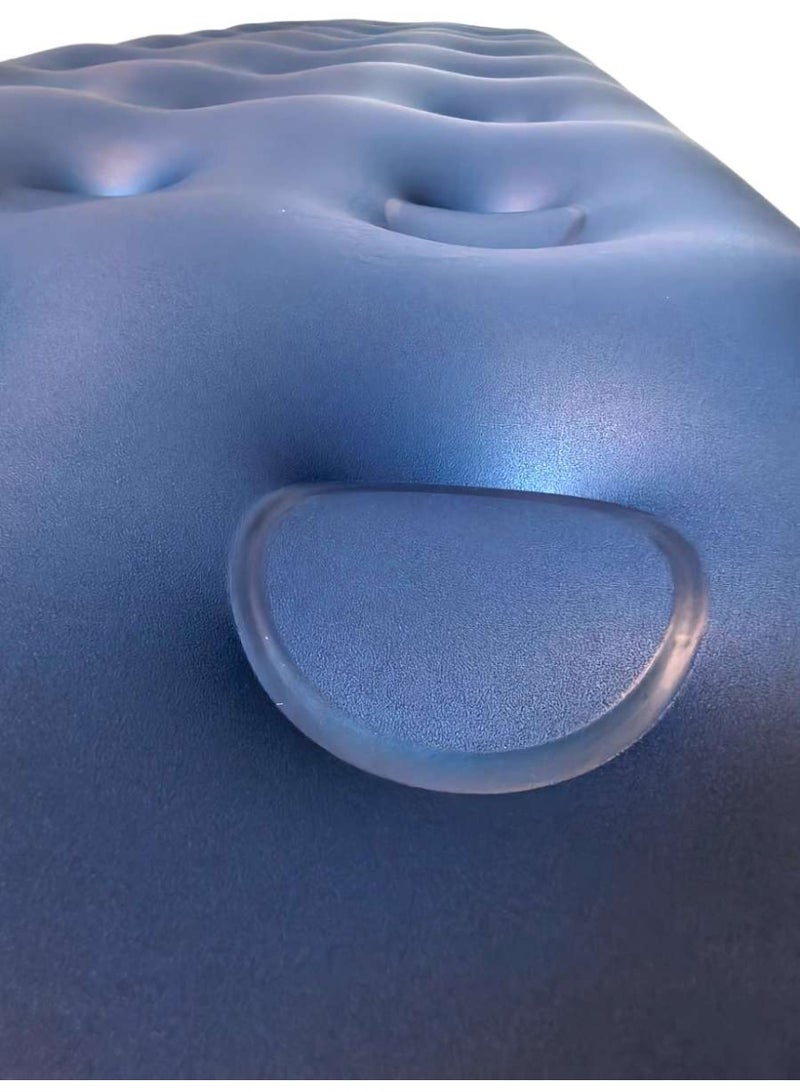 حسم سرير هوائي، سرير قابل للنفخ بحجم مفرد ، مرتبة هوائية محمولة من بلاستيك PVC، مرتبة تخييم سريعة النفخ مع وزن يصل الى 100 كغم للاطفال والبالغين (191×73×22 سم) - Image 5