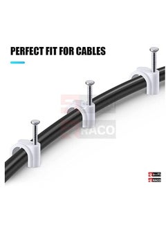 RACO Cable Clips with Steel Nails Cable Management for RG6, RG59, CAT6, RJ45 Cable Coax Cable, Ethernet Cable, TV Wire Cable, Telephone Cable, Led Starlight, Print Cable Pack of 100  - Image 3