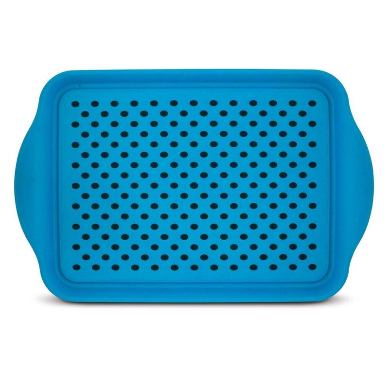 Freelance Polypropylene Kitchen Dining Anti Slip Serving Tray 44 x 29 cm Blue - Image 1