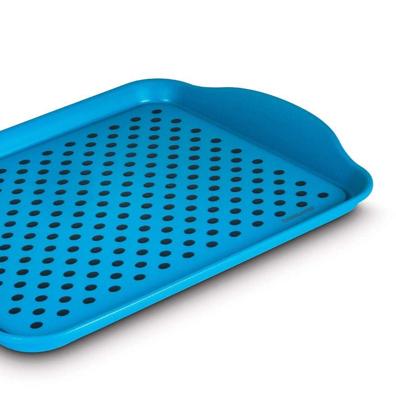 Freelance Polypropylene Kitchen Dining Anti Slip Serving Tray 44 x 29 cm Blue - Image 2