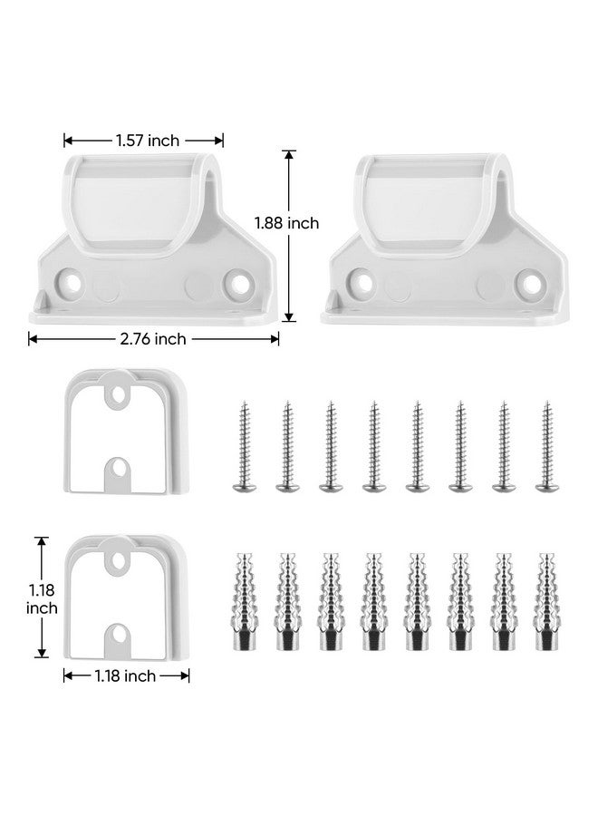 Mypin Retractable Baby Gate Replacement Parts Kit, Pet Gate Full Set Wall Mounting Hardware with Brackets Anchors and Screws(White) - Image 2