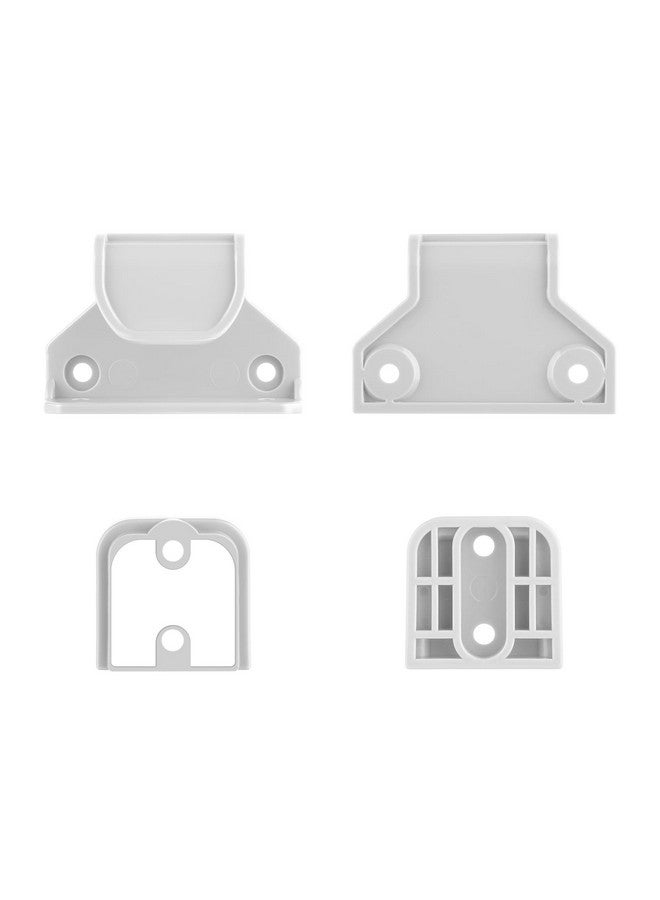 Mypin Retractable Baby Gate Replacement Parts Kit, Pet Gate Full Set Wall Mounting Hardware with Brackets Anchors and Screws(White) - Image 3