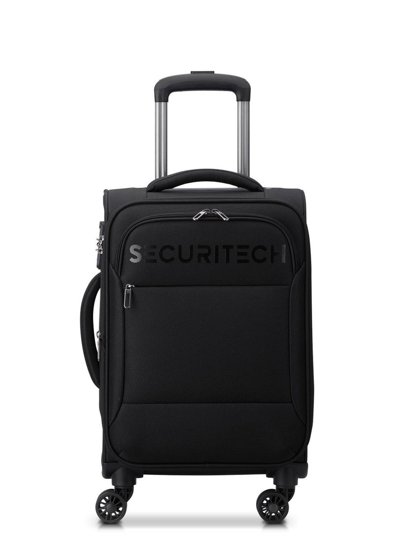 ديلسي _باريس Vanguard 55 Cm 4Double Wheel Expandable Cabin Luggae Trolley  Black  - Image 1