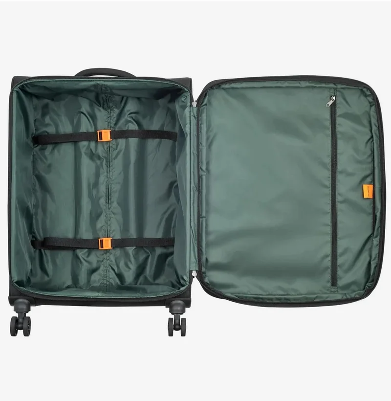 DELSEY Paris  Securitech Vanguard By Delsey Paris 55 Cm Softcase 4-Double Wheeled Expandable Cabin Luggage Trolley - Black  | Best Price UAE
