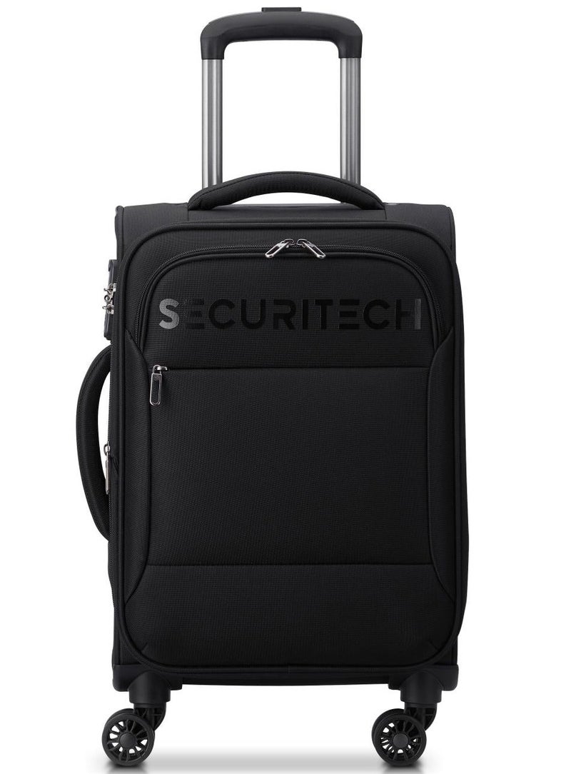 DELSEY Paris Securitech Vanguard By Delsey Paris 55 Cm Softcase 4-Double Wheeled Expandable Cabin Luggage Trolley - Black - Image 1