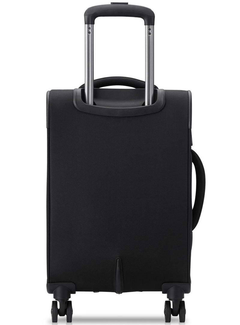 DELSEY Paris Securitech Vanguard By Delsey Paris 55 Cm Softcase 4-Double Wheeled Expandable Cabin Luggage Trolley - Black - Image 2