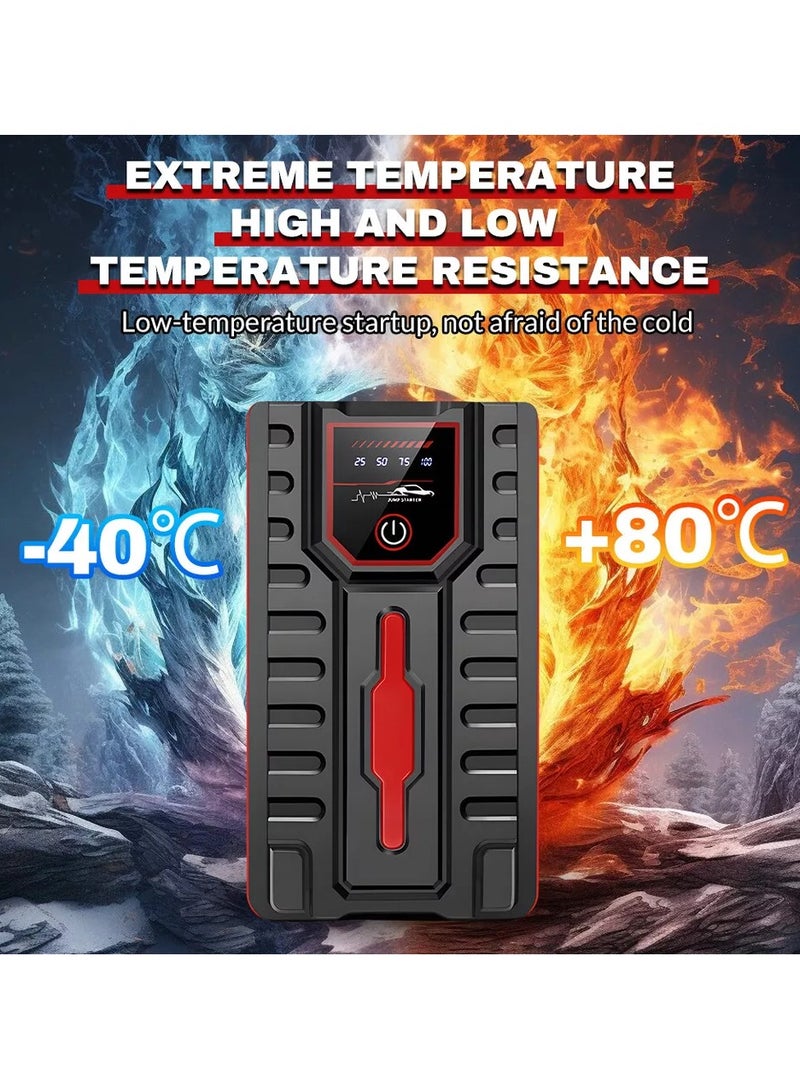 سناجل جهاز تشغيل محمول للسيارة بقوة 1200 أمبير، وبطارية 49800 مللي أمبير/ساعة 12 فولت، مزود بمشابك ذكية، وإضاءة LED، ومنفذ شحن USB. - Image 5