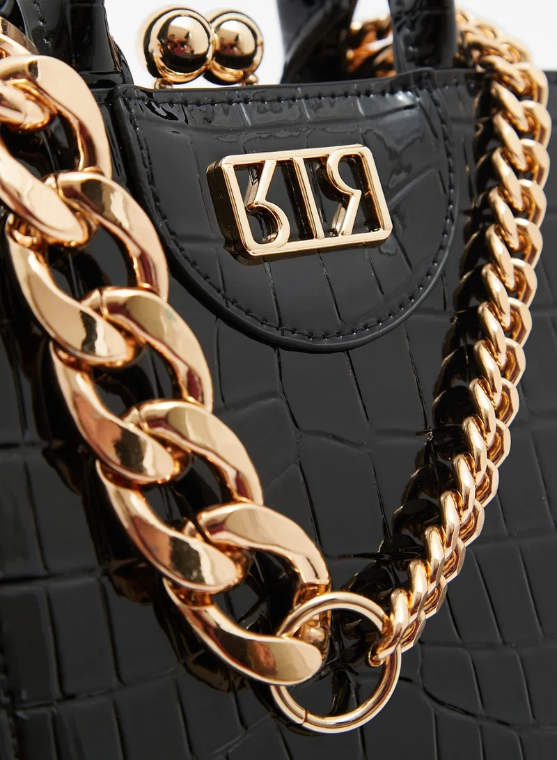 RIVER ISLAND Croc Clip Frame Crossbody
