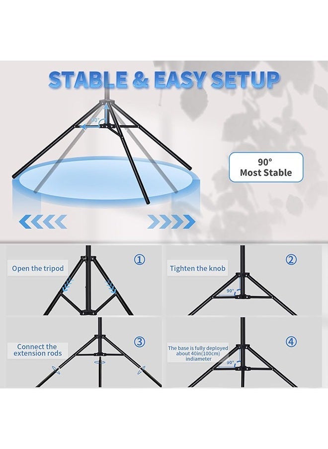 Arabest - Photography Kit Adjustable Backdrop Stand Photo Backdrop Bar Kit with Two Clips - Image 1