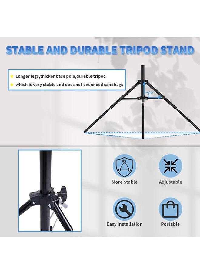 Arabest - Photography Kit Adjustable Backdrop Stand Photo Backdrop Bar Kit with Two Clips - Image 1
