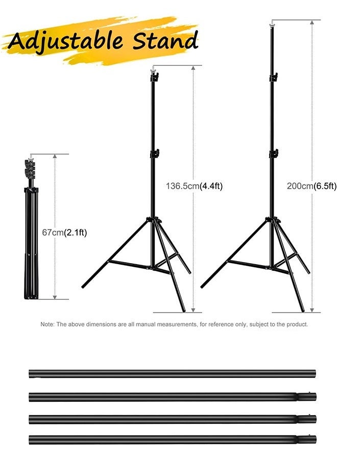 Arabest - Photography Kit Adjustable Backdrop Stand Photo Backdrop Bar Kit with Two Clips - Image 1