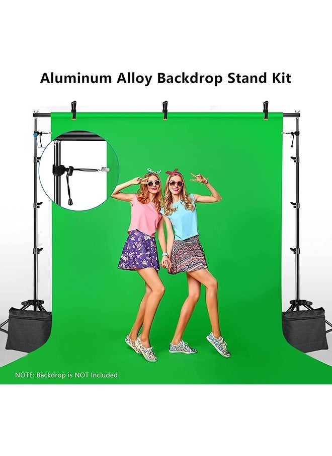 Arabest - Photography Kit Adjustable Backdrop Stand Photo Backdrop Bar Kit with Two Clips - Image 1