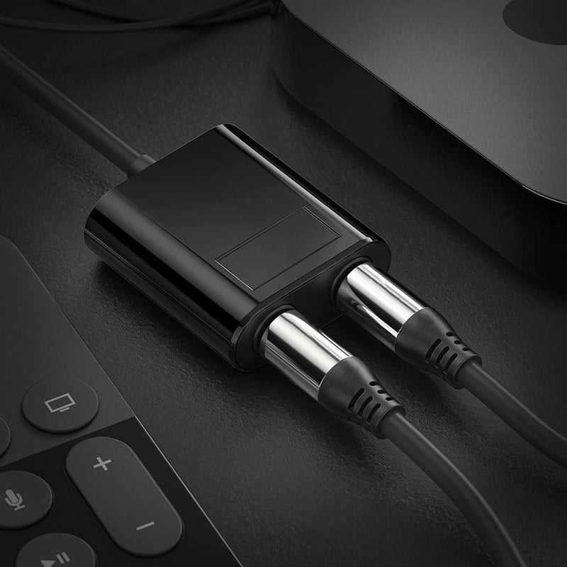Angoily Optical Fiber Audio Splitter 1-in-2 Out Portable Optical Audio Splitter Replacement for Tv Soundbar Home Theater Black Shell - Image 4