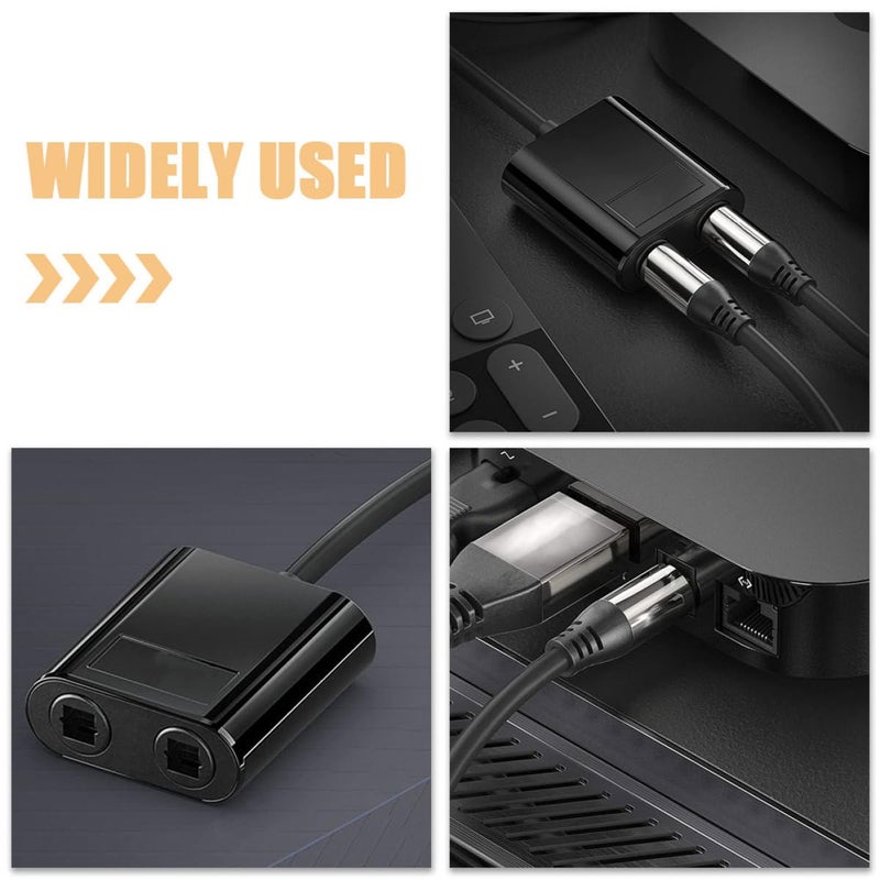 Angoily Optical Fiber Audio Splitter 1-in-2 Out Portable Optical Audio Splitter Replacement for Tv Soundbar Home Theater Black Shell - Image 3