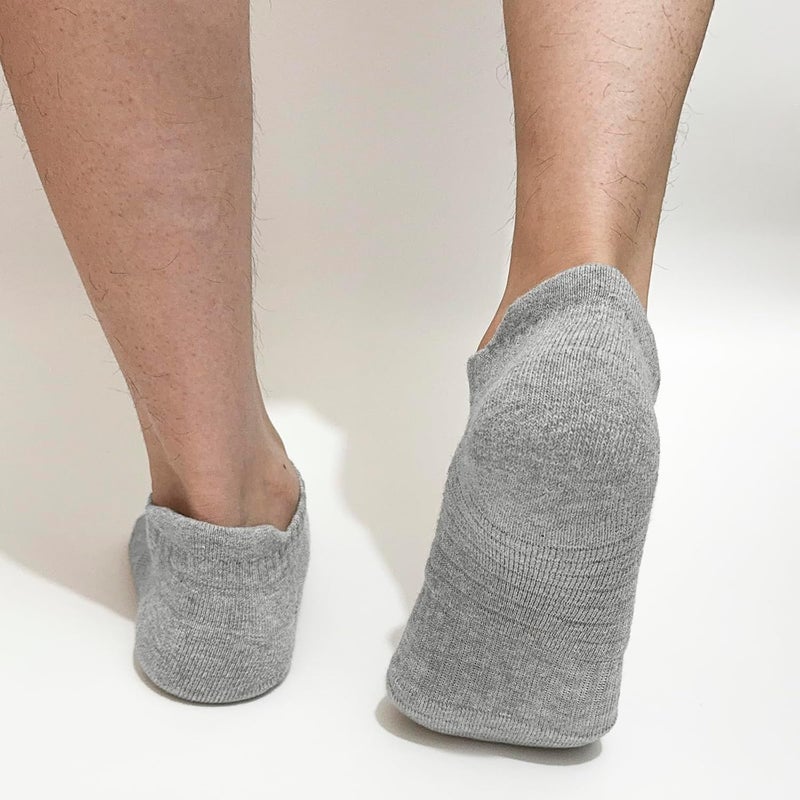 PUJANE 5 Pairs Athletic Running Ankle Socks Cushioned Breathable Low Cut Sports Tab Cotton Socks for Men and Women - Image 4